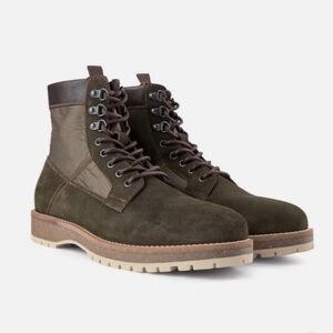 Shoe the Bear Comrad Suede Lace Up Boot, khaki green, EU sz 44 (US 10.5/11)